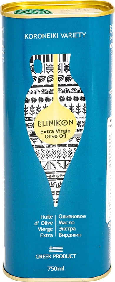 Оливковое масло Elinikon Extra Virgin нерафинированное 750мл