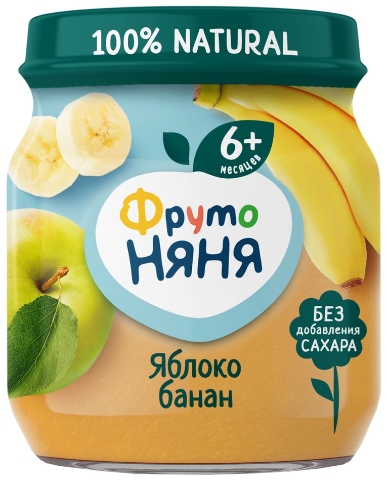 Пюре ФрутоНяня из яблок и бананов 100г Закажите онлайн 49₽