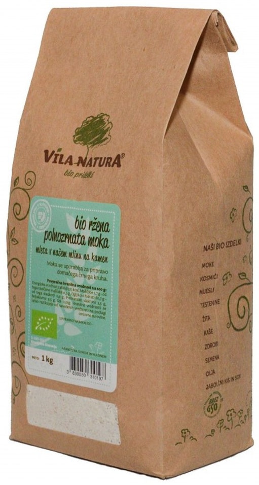 Мука Vila Natura BIO ржаная жерновая 1кг