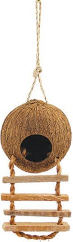 Домик для птиц Triol из кокоса с лестницей 45см