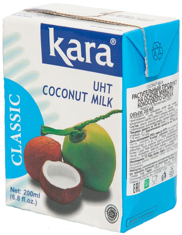 Напиток растительный Kara кокосовый 17% 200мл
