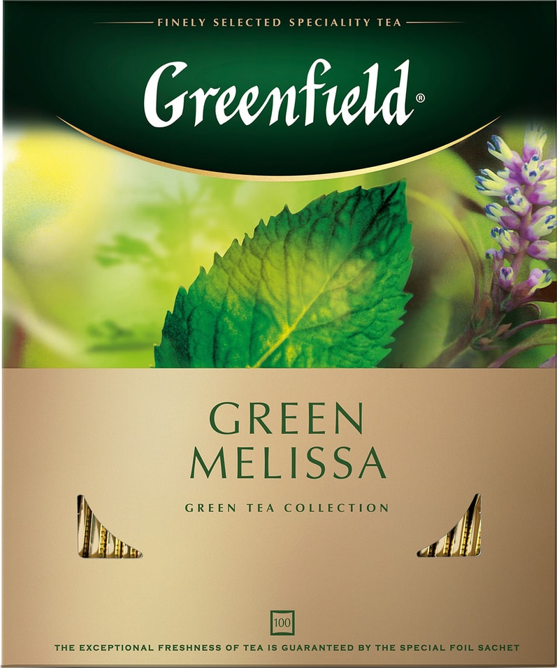 Чай зеленый Greenfield Green Melissa 100*1.5г от Vprok.ru