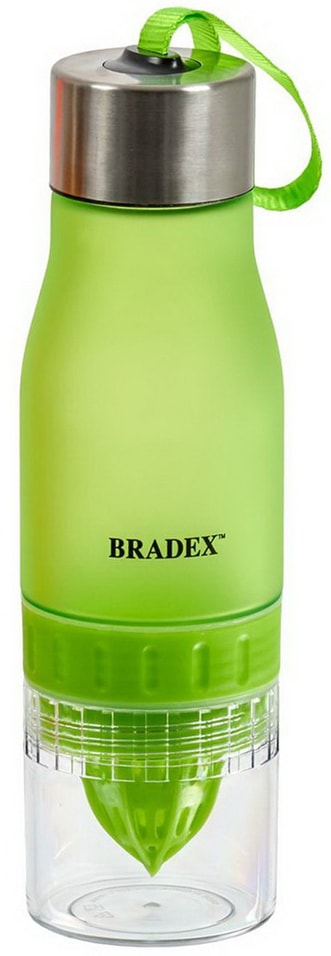 Бутылка для воды Bradex Light Green с соковыжималкой 600мл от Vprok.ru