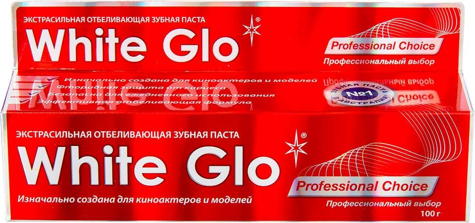 Зубная паста Wgite Glo Отбеливающая профессиональный выбор 100г от Vprok.ru