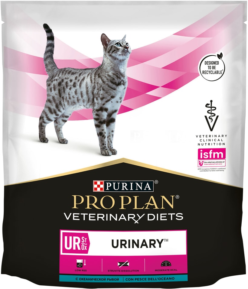 Сухой корм для кошек Purina Pro Plan Veterinary Diets UR St/Ox Urinary при болезнях нижних отделов мочевыводящих путей с
