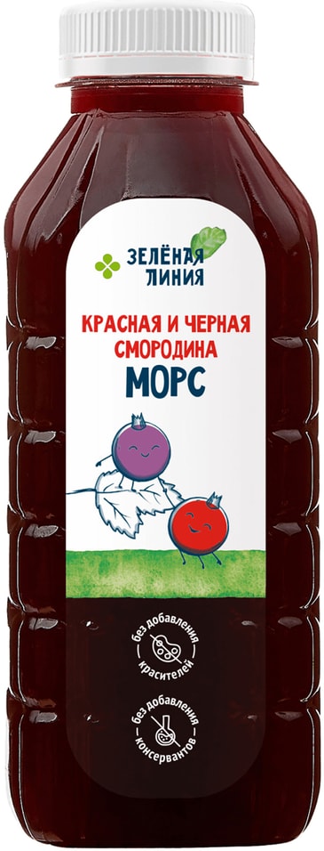 Морс Зеленая Линия из красной и черной смородины 500мл
