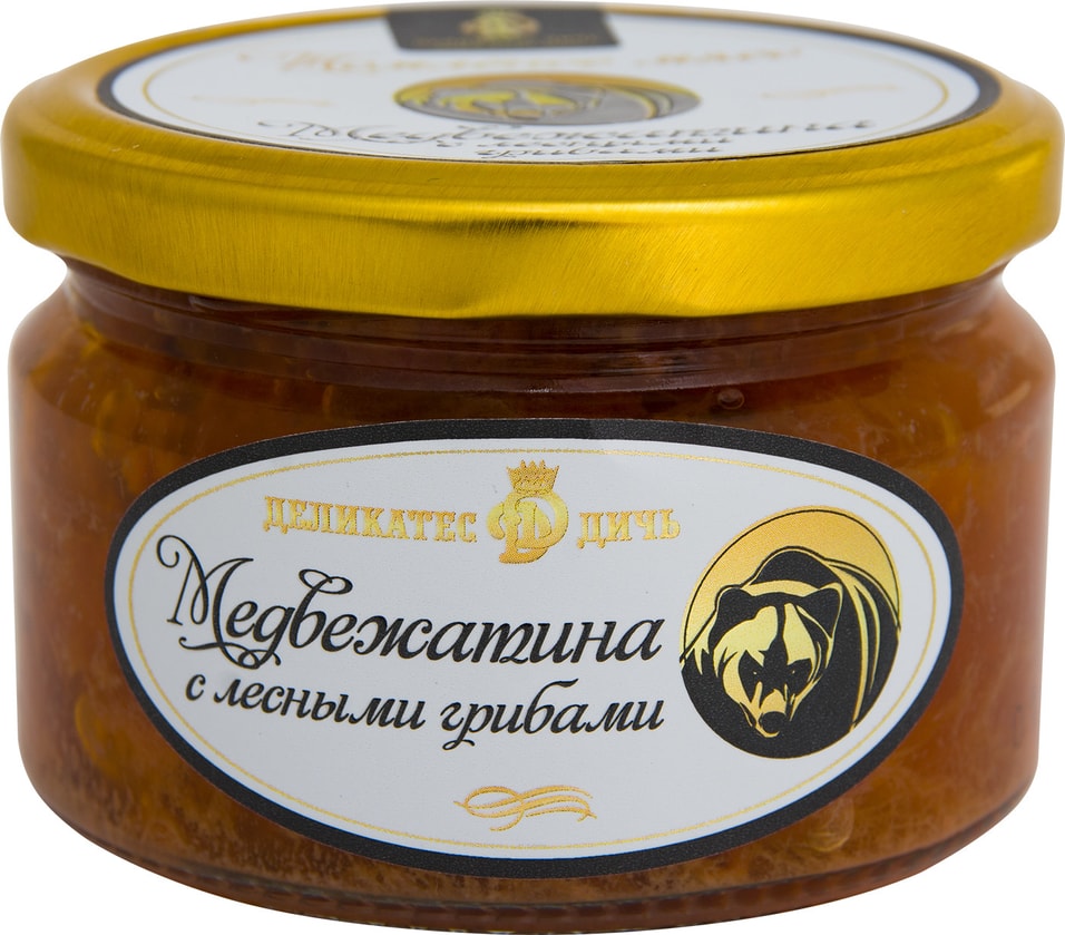 Медвежатина Деликатес Дичь томленая с лесными грибами 220г