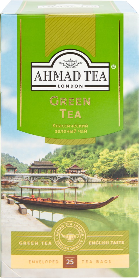 Чай зеленый Ahmad Tea Green Tea 25*2г от Vprok.ru