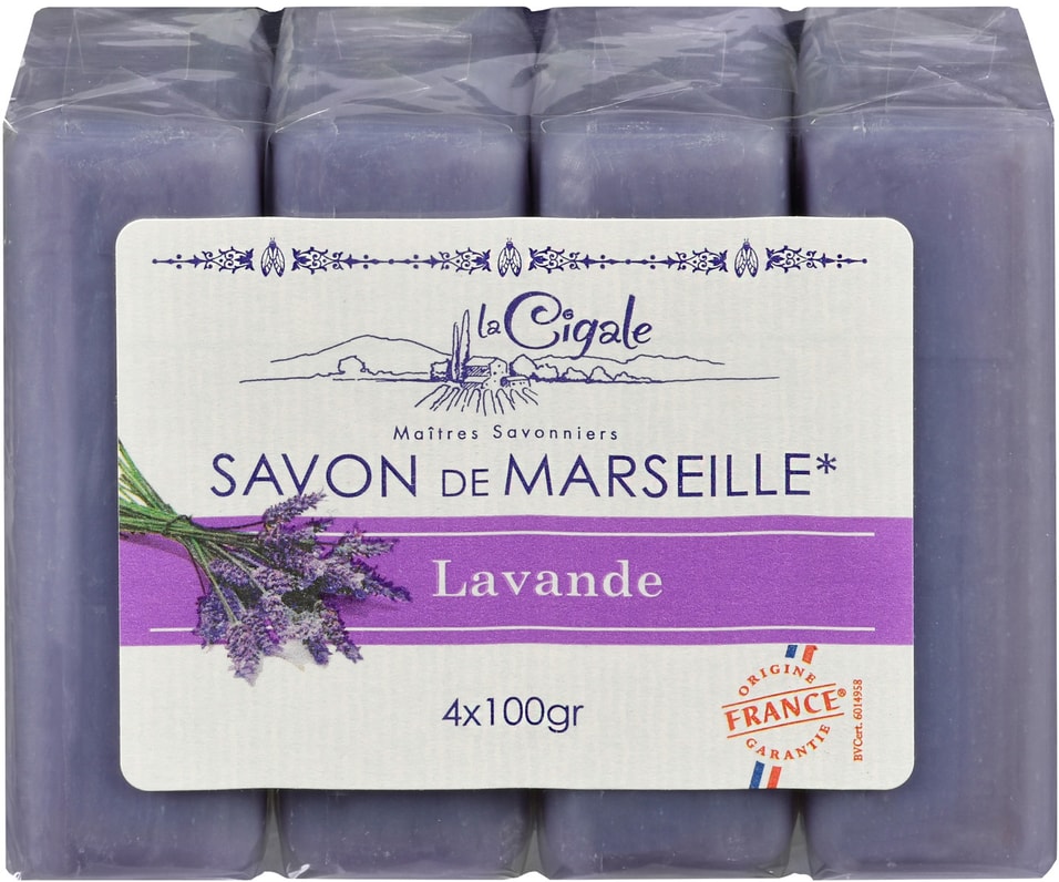 Мыло Savon de Marseille Лаванда 4шт*100г