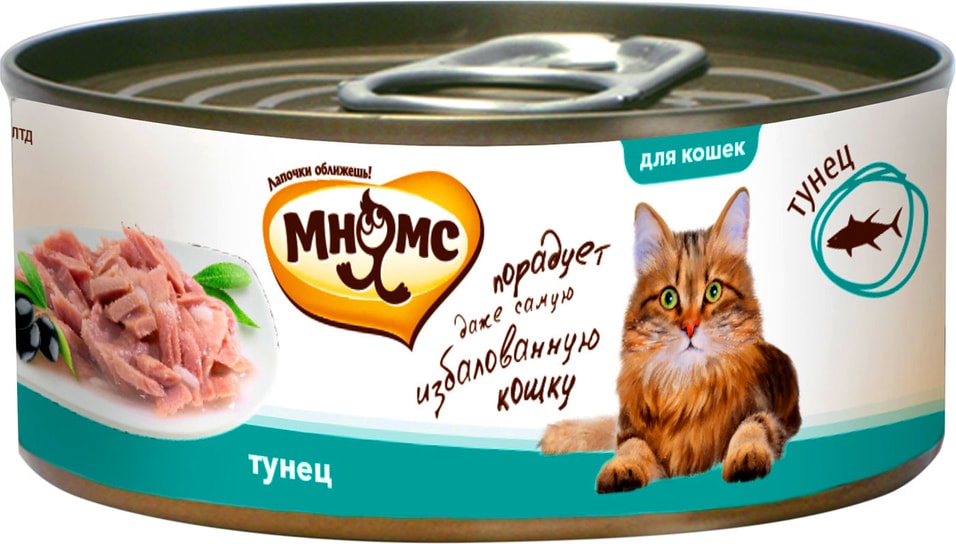 Влажный корм для кошек Мнямс Тунец в нежном желе 70г (упаковка 6 шт.)