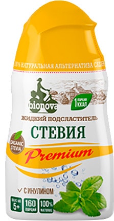 Подсластитель жидкий Bionova Стевия Premium 80г от Vprok.ru