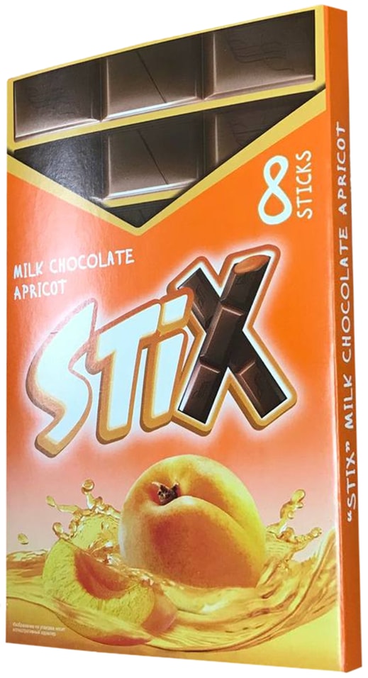 Шоколад Stix Молочный Абрикос 152г