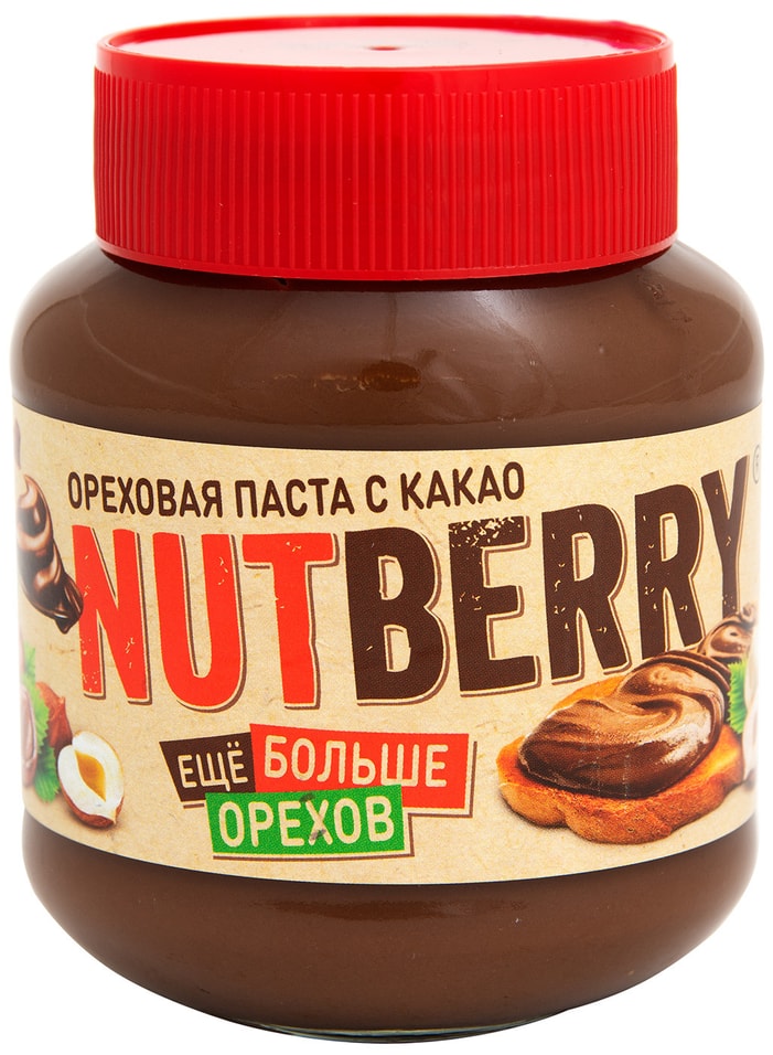 Паста Nutberry ореховая с добавление какао 350г от Vprok.ru