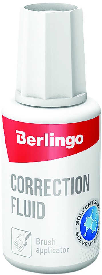 Корректирующая жидкость Berlingo с кистью 20мл