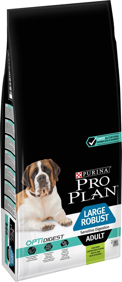 Сухой корм для собак Pro Plan Optidigest Large Robust Adult с ягненком и рисом 14кг