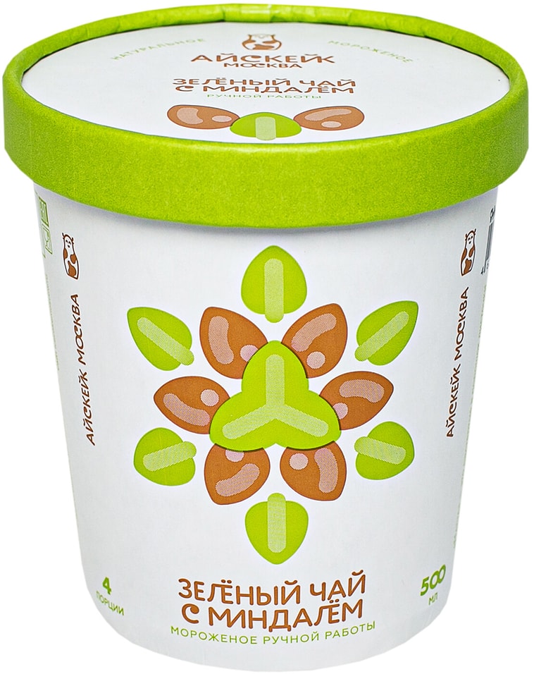 Отзывы о Мороженом Айскейк Москва Зеленый чай с миндалем 500мл