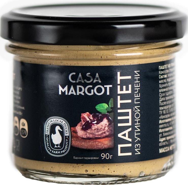 Паштет Casa Margot из утиной печени 90гс доставкой!