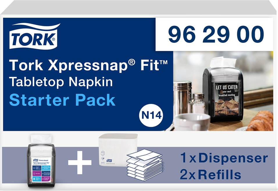 Диспенсер Tork Xpressnap Fit 962900 N14 + набор салфеток от Vprok.ru