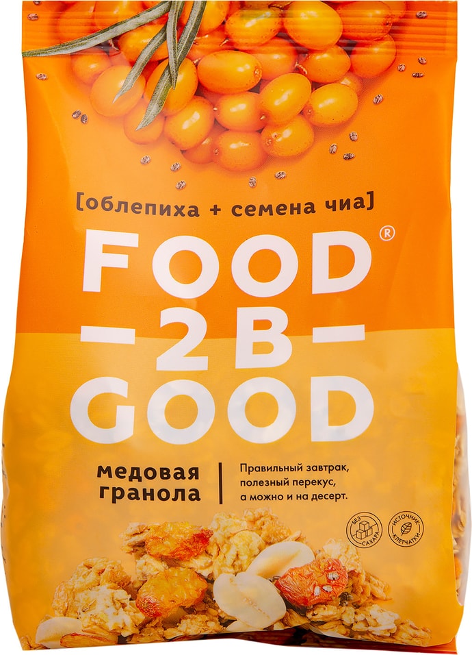 Гранола Food to be Good Облепиха-семена чиа 300г