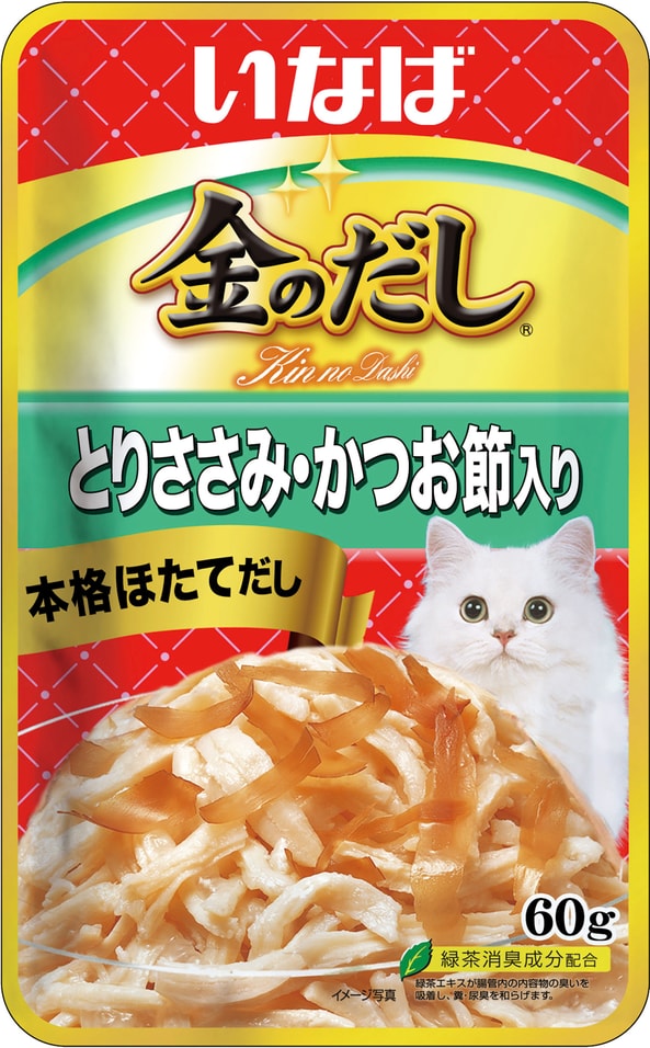 Влажный корм для кошек Ciao Kinnodashi Куриное филе с кацуобуси 60г (упаковка 48 шт.)