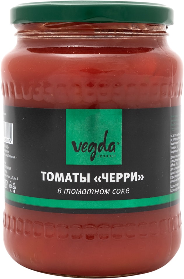 Томаты Vegda Produkt Черри в томатном соке 720мл от Vprok.ru