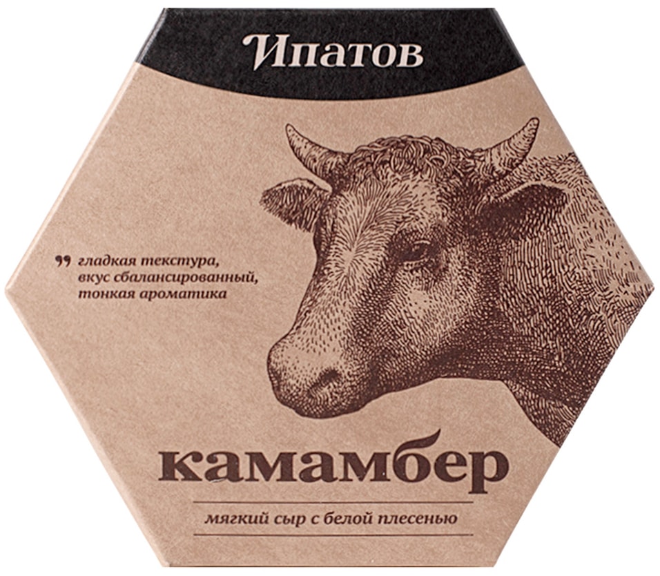 Сыр Ипатов Мастерская сыра Камамбер с белой плесенью 45% 125г