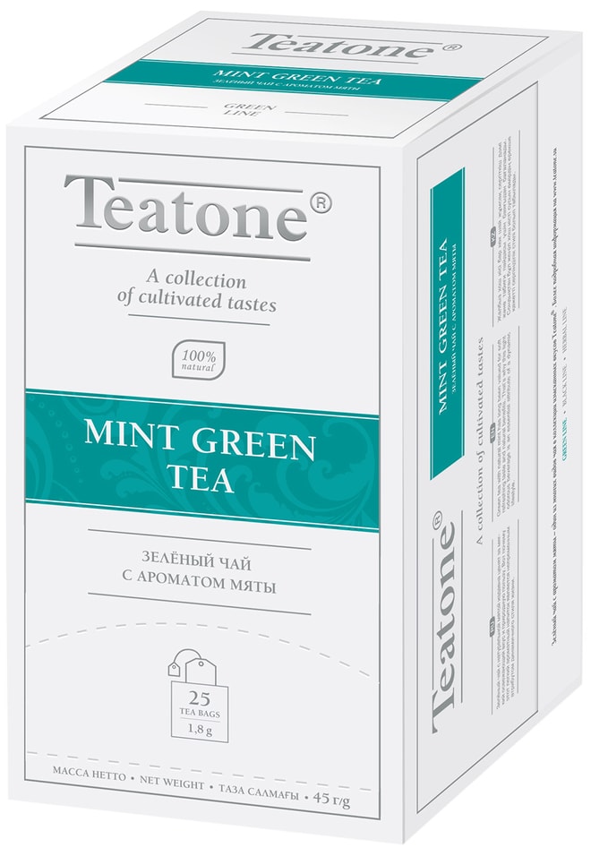 Чай зеленый Teatone с мятой 25*1.8г