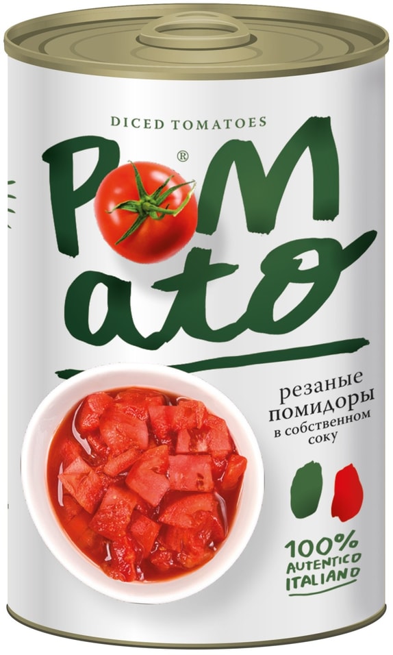 Помидоры Pomato Резаные 400г - Vprok.ru Перекрёсток