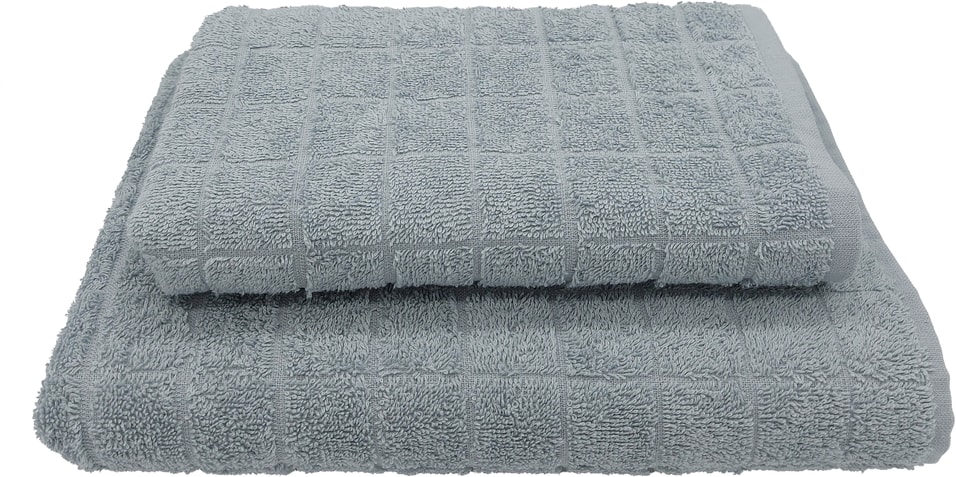 Набор махровых полотенец Casa Comforte Porto Серые 50*80см + 70*130см