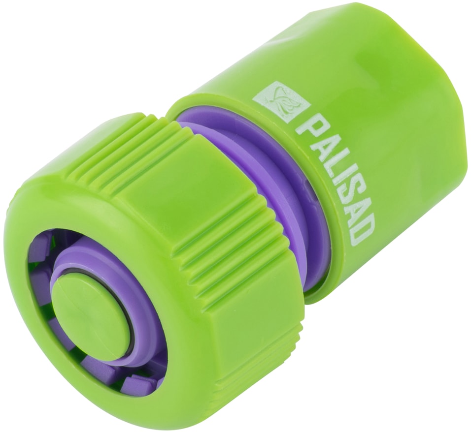 Соединитель для шланга Palisad 34 быстросъемный аквастоп 127₽