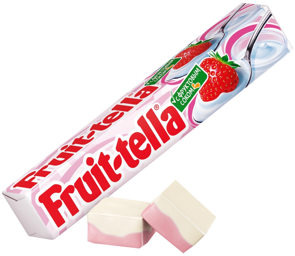 Жевательные конфеты Fruittella со вкусом Клубничного йогурта 41г