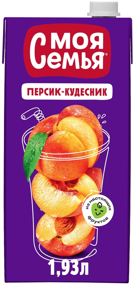 Напиток Моя Семья Персик-кудесник 1.93лс доставкой!