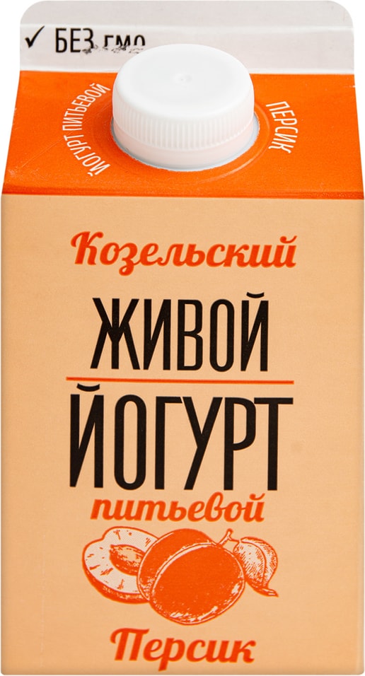 Йогурт питьевой Козельский Персик 2.5% 450г