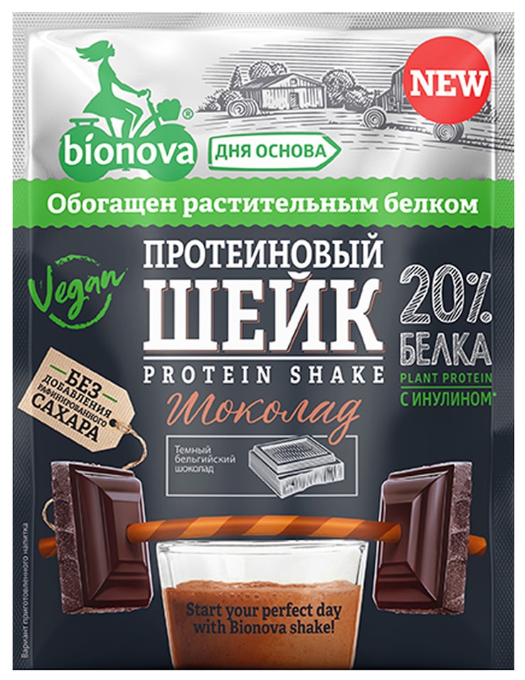 Шейк Bionova протеиновый с шоколадом 25г от Vprok.ru