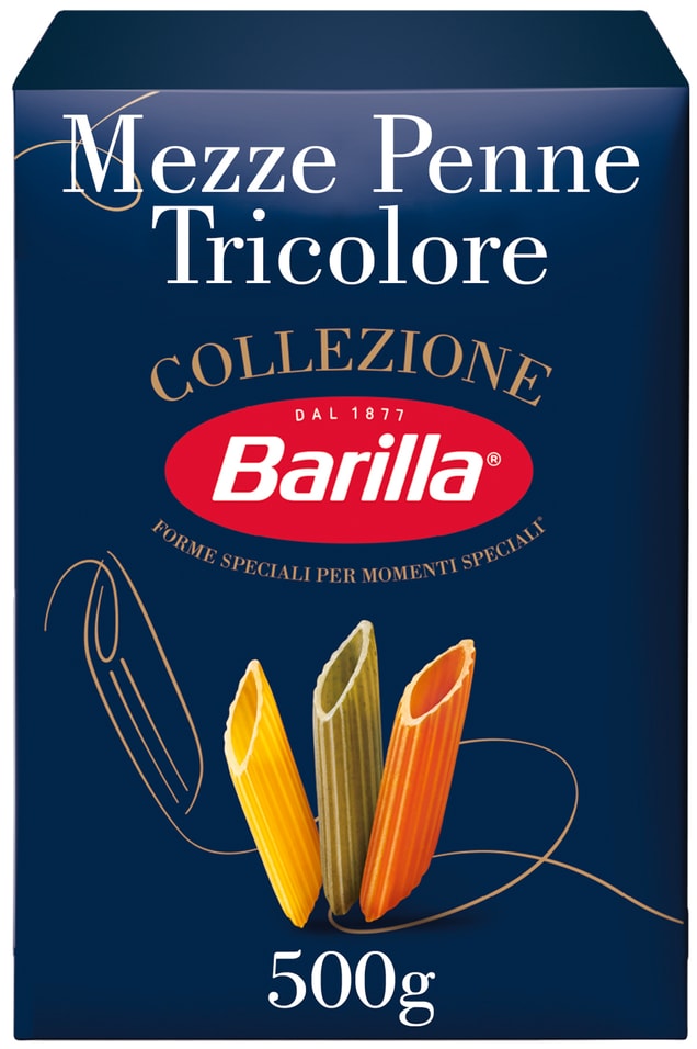Макароны Barilla Collezione Mezze Penne Tricolore 500г