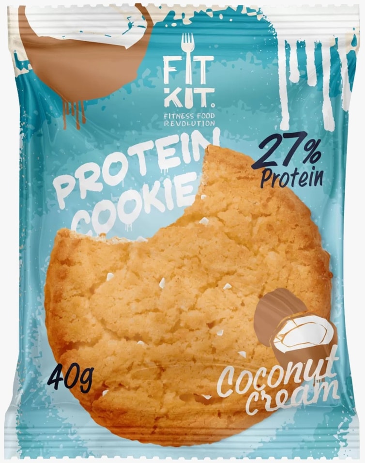 Печенье Fit Kit протеиновое Кокосовый крем 40г