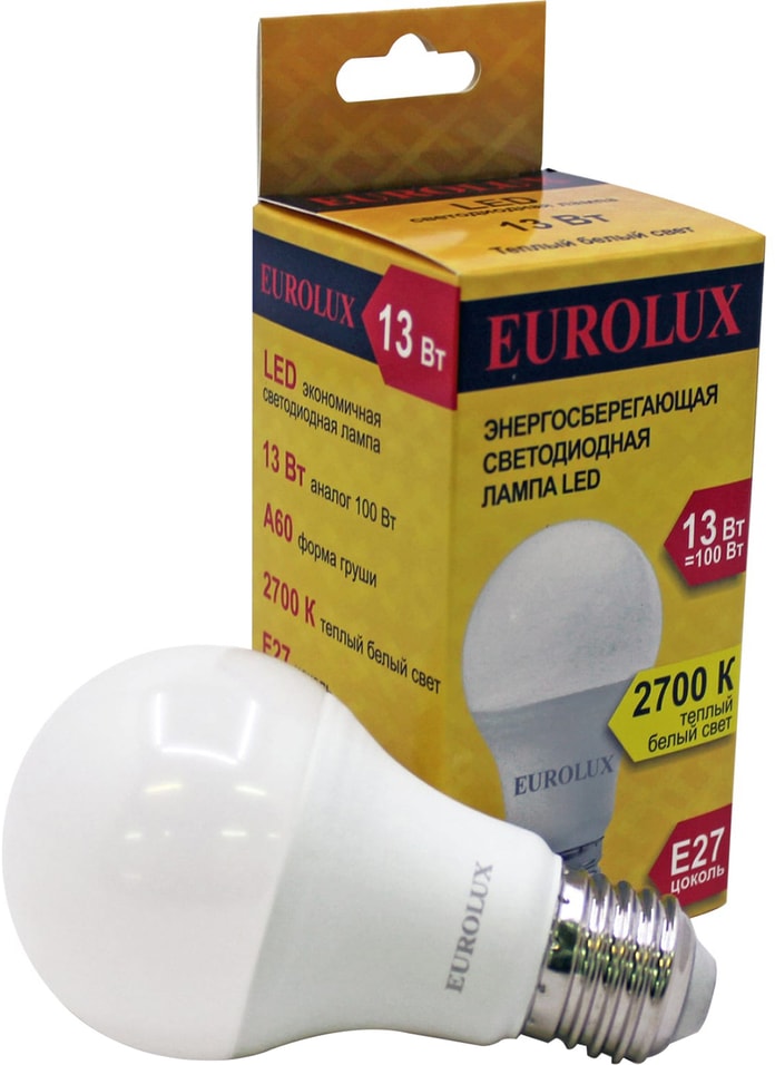 Лампа светодиодная Eurolux E27 13Вт