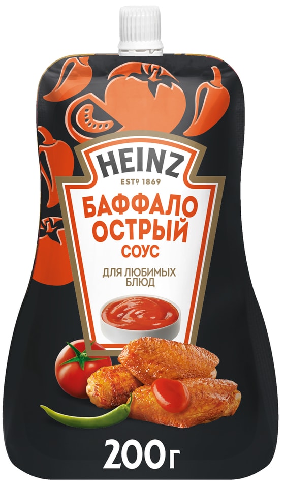 Соус Heinz томатный Баффало Острый 200гс доставкой!