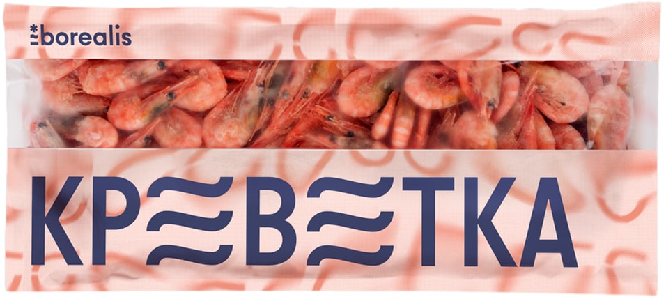 Креветки Borealis северные варено-мороженые неразделанные 120150 750г 749₽