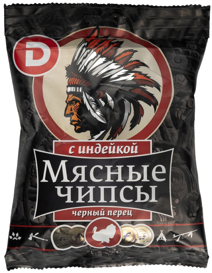 Чипсы мясные Дымов из индейки с черным перцем 25г