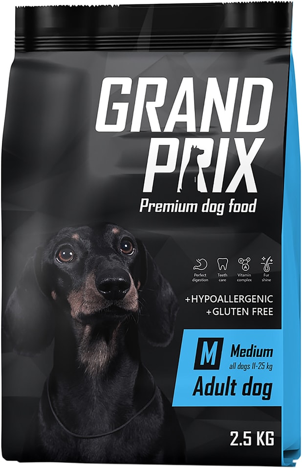 Корм для собак Grand Prix Medium Adult Курица 25кг 1516₽
