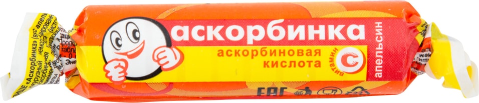 Аскорбинка Апельсин аскорбиновая кислота 30г от Vprok.ru