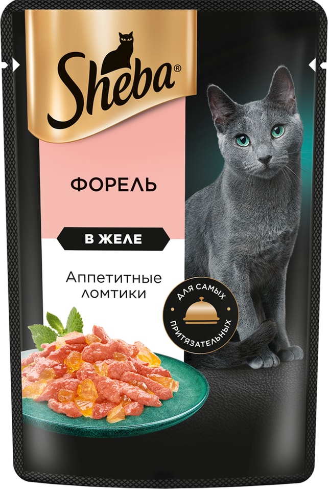 Влажный корм для кошек Sheba с форелью 75г упаковка 28 шт 895₽