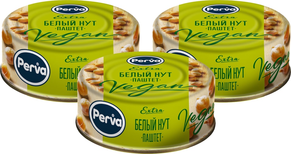 Паштет Perva Vegan с белым нутом 100г (упаковка 3 шт.)