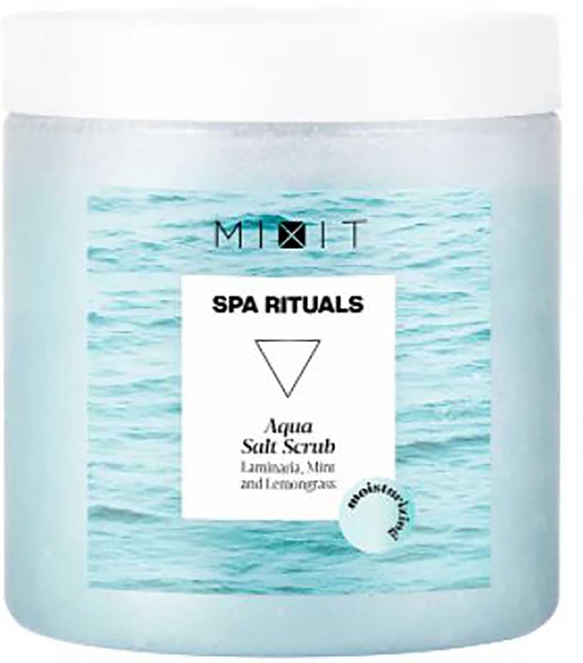 Скраб для тела MiXiT Spa Rituals Aqua Salt Scrub Увлажняющий с экстрактами ламинарии и мяты 250г от Vprok.ru