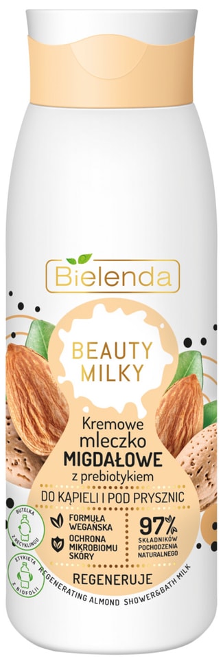 Молочко для душа Bielenda Beauty milky Миндальное кремовое с пребиотиком 400мл