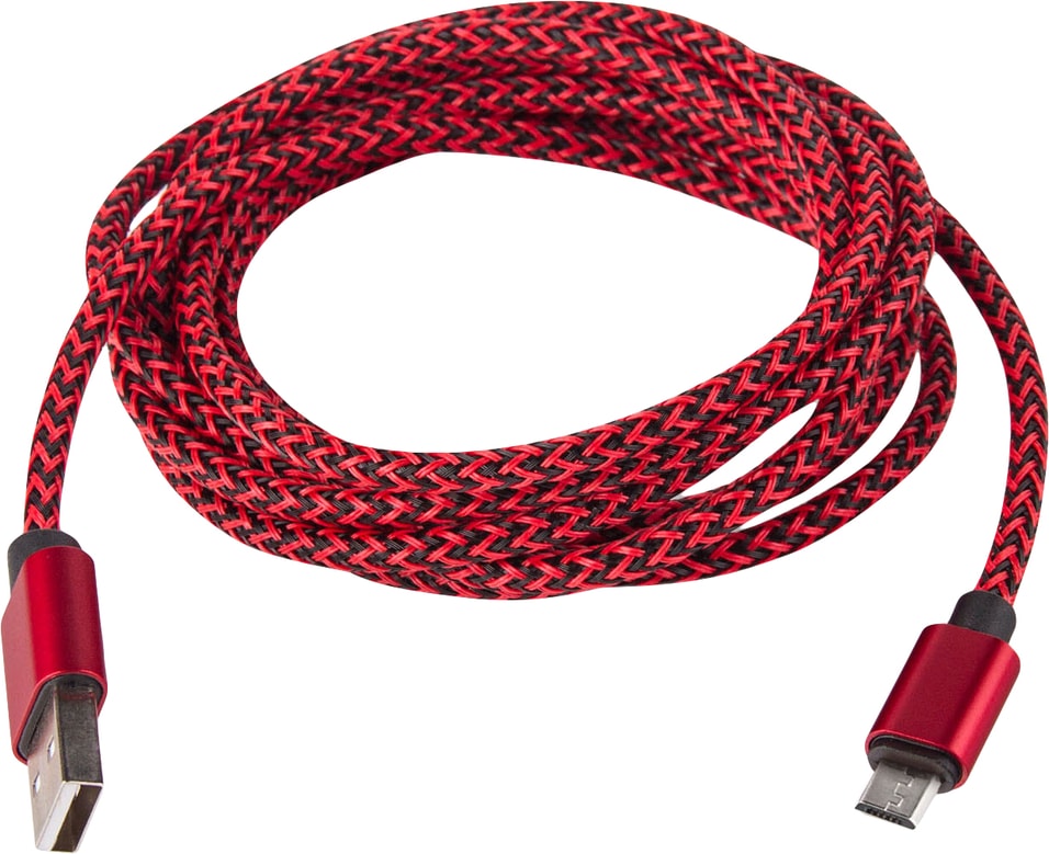 Кабель Rombica Digital AB-04R Micro USB to USB cable красный 2м от Vprok.ru