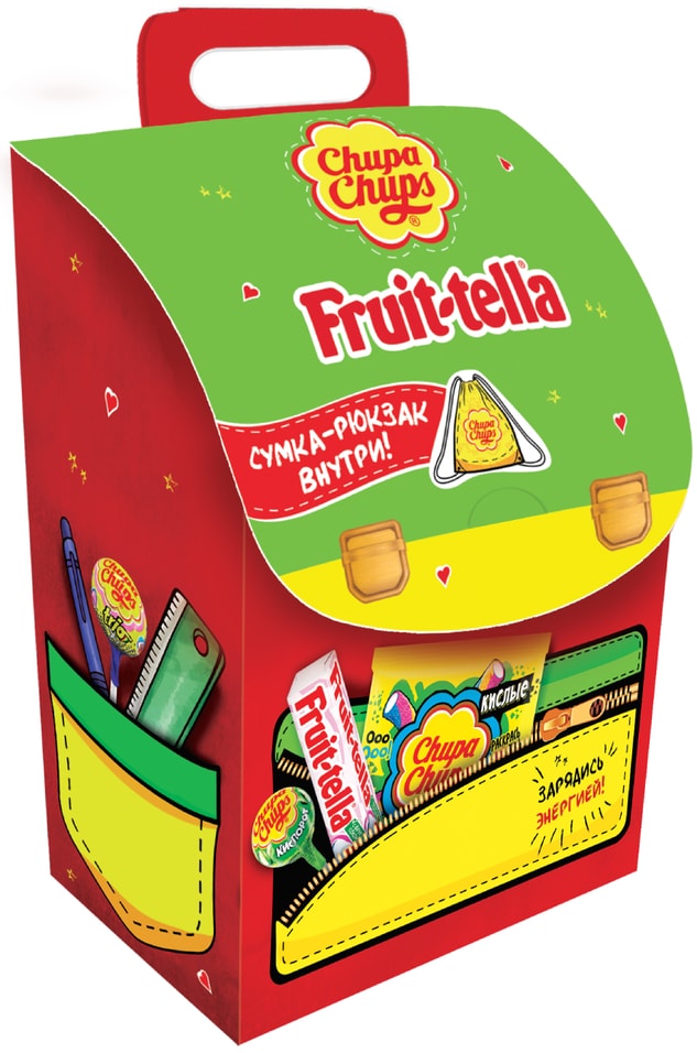 Набор подарочный Chupa Chups-Fruittella Школьный рюкзачок 190г