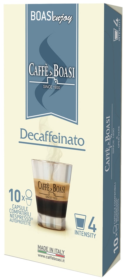 Кофе в капсулах Caffe Boasi Enjoy Decaffeinato декофеинизированный 10шт от Vprok.ru