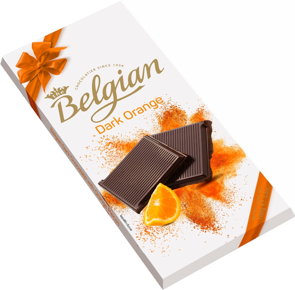 Шоколад Belgian горький с апельсином 100г